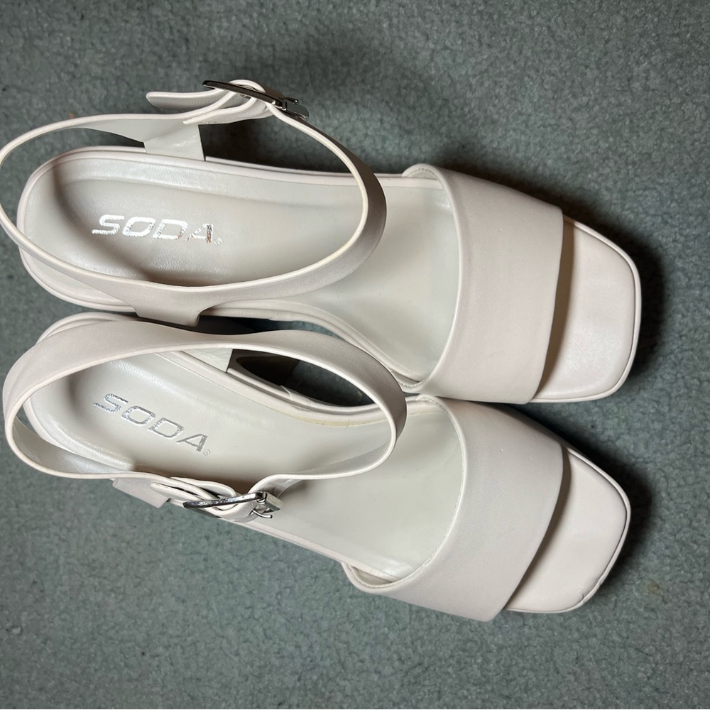 Soda Women's White Sandals